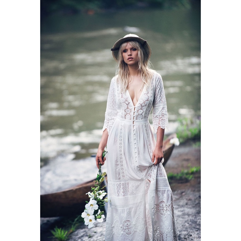 Spell White Lace Wedding Dress